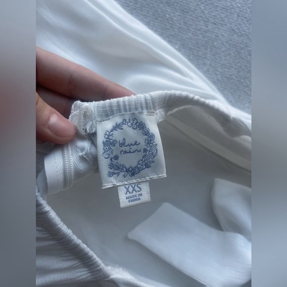 Blue Rain White Summer Romper - Picture 3 of 9